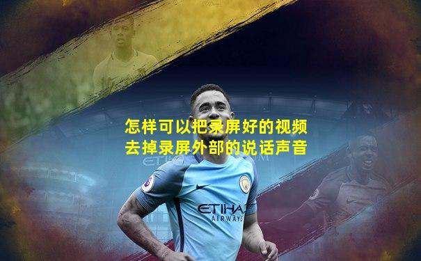 怎样可以把录屏好的视频去掉录屏外部的说话声音
